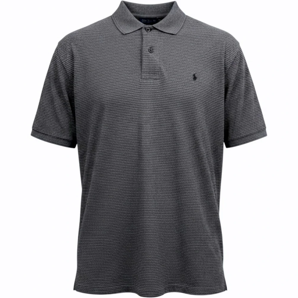 Polo Ralph Lauren Polo Shirts Mens M Striped Gray Red White Preppy Golf Lot of 2